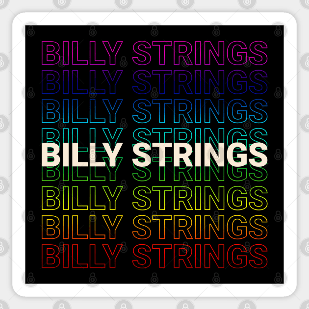 Billy Strings Kinetic Typography Style Sticker by car lovers in usa